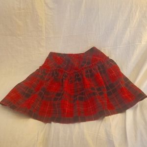 Kids plaid cute punk skirt